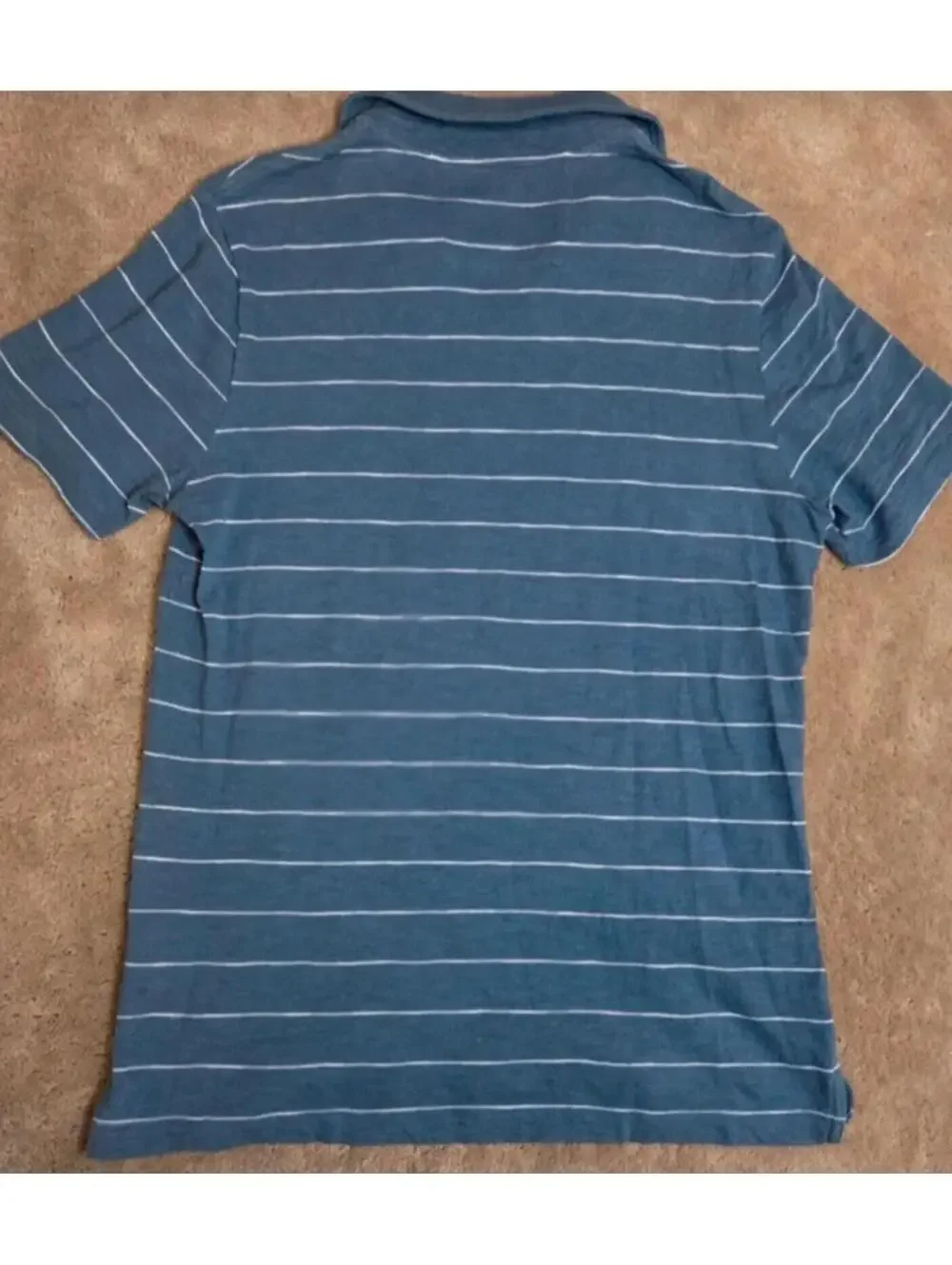Banana Republic Vintage Blue Striped Polo Shirt Men’s Medium #1015
